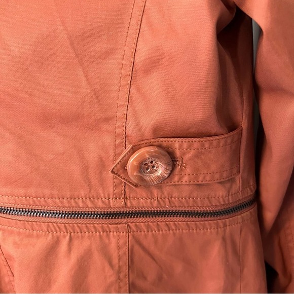 Vera Moda button down orange-brown trench coat. 160/80A - fits like Xsmall-Small - Picture 4 of 10